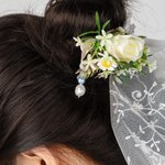 Personalizado Azul Perla de Agua Dulce Plata de Ley Algo Azul Charm for Bridal Shoes Bouquet Garter Wedding Gown Accessory