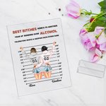 Personalized Best Bitches Tolerating Idiots And Keeping Each Other Sane Acrylic Plaque Best Friend Gift Home Decoration