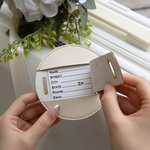 Personalized Set of 2 Hidden Address Slot Luggage Tags for Bride and Groom Couple Wedding Anniversary Gift Valentine's Day Gift Honeymoon Gift