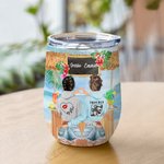 Vaso de vino personalizado I Love You To The Beach And Back 12oz para vino café cócteles cava Regalo para las mejores amigas