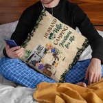 Henkilökohtainen aviomies ja vaimo Camping Partners for Life heittää tyynyn kansi syntymäpäivälahja Camping Couple Home Decoration