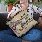 Personalized Making Memories One Campsite At A Time Throw Pillow Cover Birthday Anniversary Gift for Camping Couple Home Decoration