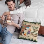 Personalisierte Let's Sit By The Campfire And Watch People Park Their Campers Throw Pillow Cover Gift for Camping Couple Home Decoration
