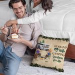 Henkilökohtainen aviomies ja vaimo Camping Partners for Life heittää tyynyn kansi syntymäpäivälahja Camping Couple Home Decoration