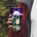 Henkilökohtainen Camping lainausmerkit Perhe lemmikkieläinten kanssa Camping 20oz Tumbler kuumille ja kylmille juomille Vuosipäivä lahja Syntymäpäivälahja lahja