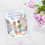 Henkilökohtainen Soul Sisters Ei sisaret veren, mutta sisaret sydämen akryyli plaketti Besties lahja talon sisustus