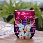 Henkilökohtainen Partners In Crime Muista vain, jos jäämme kiinni olen kuuro ja et puhu Viini Tumbler eristys vaikutus Parhaat ystävät lahja