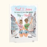 Henkilökohtainen Soul Sisters Ei sisaret veren, mutta sisaret sydämen akryyli plaketti Besties lahja talon sisustus