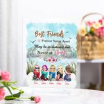 Personalisierte bester Freund für immer nie getrennt Acryl Plaque Freundschaft Geschenk für Frauen Schreibtisch Ornament