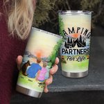 Henkilökohtainen Camping lainausmerkit Camping Partners For Life Perhe lemmikkieläinten kanssa 20oz Tumbler kuumille ja kylmille juomille