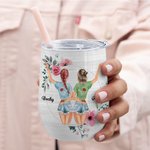 Personalisierte To My Bestie Danke für Standing By My Side Wein Tumbler Freund Geschenk mit Isolierung Wirkung