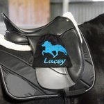 Funda para estribos de equitación personalizada con purpurina y nombre Juego de 2 fundas de protección equina Regalo de cumpleaños para los amantes de