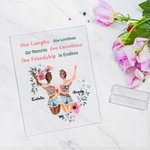 Henkilökohtainen Naurumme ovat rajattomat muistomme ovat lukemattomia ystävyytemme on loputon akryyli plaketti paras ystävä lahja akryyli koristeena