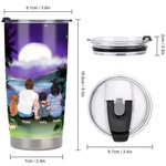 Henkilökohtainen Go Camping Perhe lemmikkieläinten kanssa 20oz Tumbler vuosipäivä lahja kuumille ja kylmille juomille päivittäiseen käyttöön