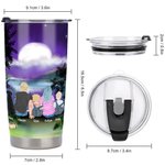 Personliga campingcitat Familj med husdjur Månsken Camping 20oz Tumbler för varma och kalla drycker