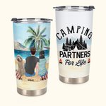 Citazioni personalizzate sul campeggio Partner per la vita Tumbler da 20 oz per uso quotidiano Regalo di anniversario Regalo di compleanno