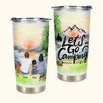 Henkilökohtainen Camping lainausmerkit Mennään leirintäalueelle perhe lemmikkieläinten kanssa 20oz Tumbler päivittäiseen käyttöön