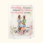 Personalised Our Friendship is Endless Acrylic Plaque Besties Gift Desk Ornament