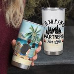 Citazioni personalizzate sul campeggio Partner per la vita Tumbler da 20 oz per uso quotidiano Regalo di anniversario Regalo di compleanno