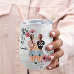 Personalizzato Soul Sisters We're Sisters By Heart Wine Tumbler Regalo di uso quotidiano per l'amica del cuore