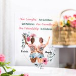 Henkilökohtainen Naurumme ovat rajattomat muistomme ovat lukemattomia ystävyytemme on loputon akryyli plaketti paras ystävä lahja akryyli koristeena