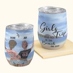 Henkilökohtainen Tyttöjen Matka Rakastan Sinua Rannalle Ja Takaisin Viini Tumbler 12oz Double Wall Vacuum Vuoto Proof Best Friends Lahja