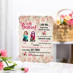 Henkilökohtainen minun Besties rakastan sinua, koska tiedän, ei väliä mitä tapahtuu akryyli plaketti ystävyys lahja Desk Decor