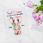 Henkilökohtainen Soul Sisters Ei sisaret veren, mutta sisaret sydämen akryyli Plaque Ystävyys lahja akryyli koristelu