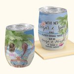 Vaso de Vino Personalizado Vacaciones Fashion Girl We Are Not Sugar And Spice And Everything Nice para Regalos de Mejores Amigas Regalo de Hermanas de