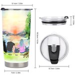 Henkilökohtainen Camping lainausmerkit Anna meidän nukkua tähtien alla perhe lemmikkieläinten kanssa 20oz Tumbler kuumille ja kylmille juomille