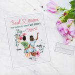 Henkilökohtainen Soul Sisters Ei sisaret veren, mutta sisaret sydämen akryyli Plaque Ystävyys lahja House Decoration