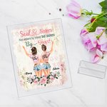 Henkilökohtainen Soul Sisters Ei sisaret veren mutta sisaret sydämen akryyli plaketti Paras ystävä lahja akryyli koristelu