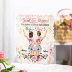 Henkilökohtainen Soul Sisters Ei sisaret veren mutta sisaret sydämen akryyli plaketti Paras ystävä lahja akryyli koristelu