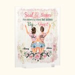Henkilökohtainen Soul Sisters Ei sisaret veren mutta sisaret sydämen akryyli plaketti Paras ystävä lahja akryyli koristelu