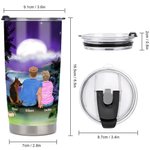 Personalized Camping Partners Family with Pets 20oz Tumbler for Hot and Cold Drinks Birthday Gift