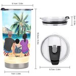 Citazioni personalizzate per il campeggio La vita è migliore intorno al fuoco con la famiglia e gli animali domestici Campeggio sulla spiaggia 20 oz T