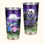 Vaso personalizado Home Is Where We Park It Moonlight Camping 20oz para uso diario Regalo de cumpleaños Regalo de aniversario