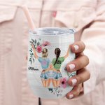 Henkilökohtainen Olemme Best Friend Bestie Partners In Crime Wine Tumbler Ystävä Syntymäpäivä lahja