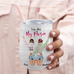 Vaso de Vino Personalizado Soul Sisters Back Side Modern Girls Bestie Regalo de Cumpleaños