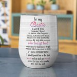 Personalisierte To My Bestie Danke für Standing By My Side Wein Tumbler Freund Geschenk mit Isolierung Wirkung