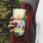 Henkilökohtainen Camping lainausmerkit Anna meidän nukkua tähtien alla perhe lemmikkieläinten kanssa 20oz Tumbler kuumille ja kylmille juomille