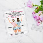 Henkilökohtainen Kiitos seisoo vierelläni Akryyli Plaque Ystävyys Besties Lahja Desk Ornamentti