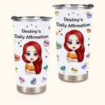 Gepersonaliseerde Dagelijkse Affirmatie Woorden 20oz Tumbler Verjaardag Gift Terug naar School Gift voor warme en koude dranken