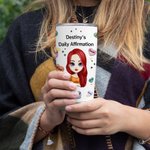 Gepersonaliseerde Dagelijkse Affirmatie Woorden 20oz Tumbler Verjaardag Gift Terug naar School Gift voor warme en koude dranken