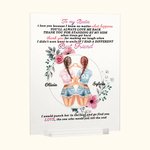 Henkilökohtainen Sinä aina rakastat minua takaisin akryyli plaketti paras ystävä lahja kodin sisustus