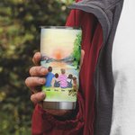 Gepersonaliseerde Camping Quotes Home Is Where We Park It Sunrise Achtergrond 20oz Tumbler voor Dagelijks Gebruik