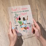 Henkilökohtainen Soul Sisters Ei sisaret veren, mutta sisaret sydämen akryyli Plaque Ystävyys lahja House Decoration