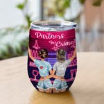 Henkilökohtainen Partners In Crime Muista vain, jos jäämme kiinni olen kuuro ja et puhu Viini Tumbler eristys vaikutus Parhaat ystävät lahja