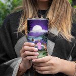 Vaso personalizado Home Is Where We Park It Moonlight Camping 20oz para uso diario Regalo de cumpleaños Regalo de aniversario