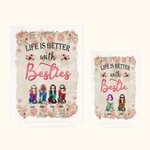 Henkilökohtainen elämä on parempi Besties Vintage Rose Design akryyli plaketti ystävyys lahjat sielu sisaret naiset